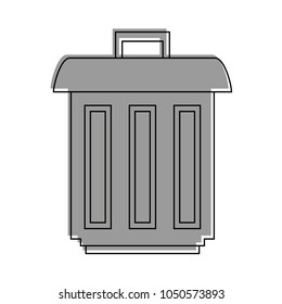 Pixelated trash can