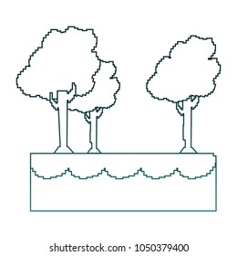 Pixelated trees isolated