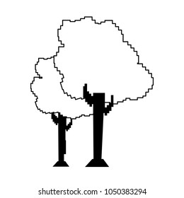 Pixelated trees isolated