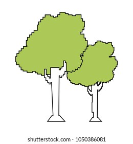 Pixelated trees isolated