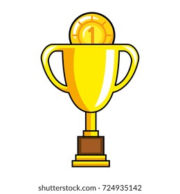 pixelated trophy with coin game award
