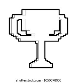 Pixelated trophy cup
