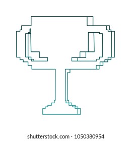 Pixelated trophy cup