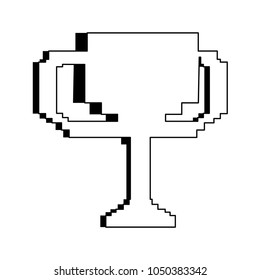 Pixelated trophy cup