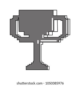 Pixelated trophy cup
