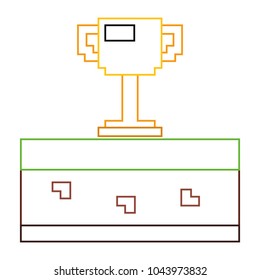 pixelated trophy cup award game