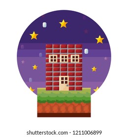 pixelated video game