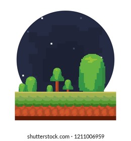 pixelated video game