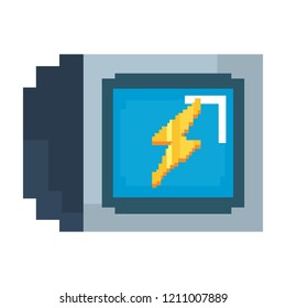 pixelated video game