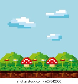 pixelated video game icons