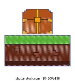 pixelated video game treasure chest