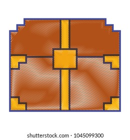 pixelated video game treasure chest fortune