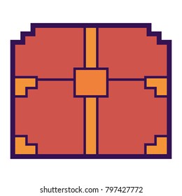 pixelated video game treasure chest fortune