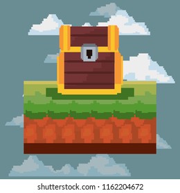 Pixelated and videogame design icon vector ilustration