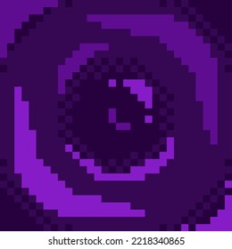 Pixeleffekthintergrund, dunkler violetter Swirl