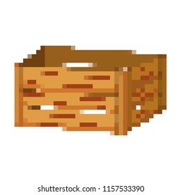 pixelated wood basket object style