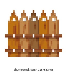 pixelated wood grillage structure design