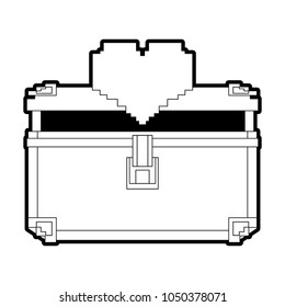Pixelated wooden chest