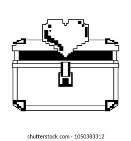 Pixelated wooden chest
