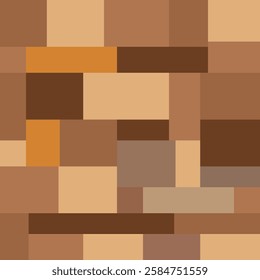 Pixelated Wooden Texture features a blocky, abstract design with varying shades of brown and beige. The structured, digital pattern resembles a stylized wood surface, evoking a Wooden texture