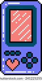 Pixelated Y2K game. Pixel art 1990s 2000s. Vector.