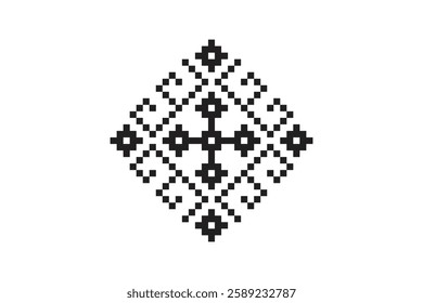 Pixeled floral decoration classic editable background
