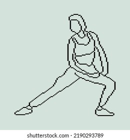 Pixeled human element. Vector illustration