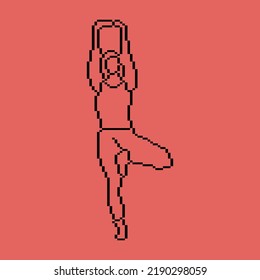 Pixeled human element. Vector illustration