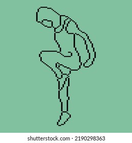 Pixeled human element. Vector illustration
