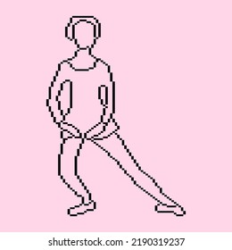 Pixeled human element. Vector illustration