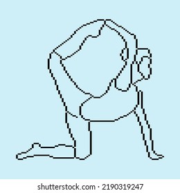 Pixeled human element. Vector illustration