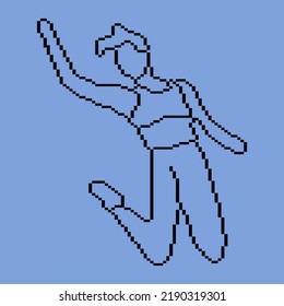 Pixeled human element. Vector illustration