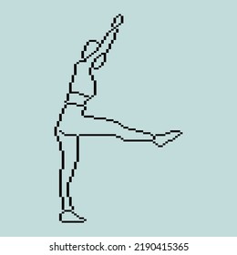 Pixeled human element. Vector illustration