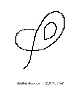 Pixeled shape scribble. Vector illustration