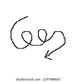 Pixeled shape scribble. Vector illustration