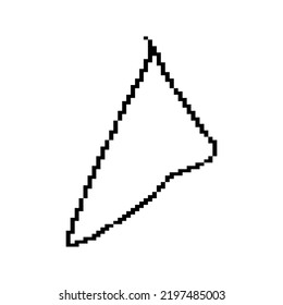 Pixeled shape scribble. Vector illustration