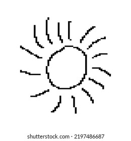 Pixeled shape scribble. Vector illustration