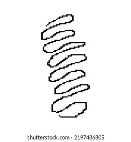 Pixeled shape scribble. Vector illustration