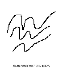 Pixeled shape scribble. Vector illustration