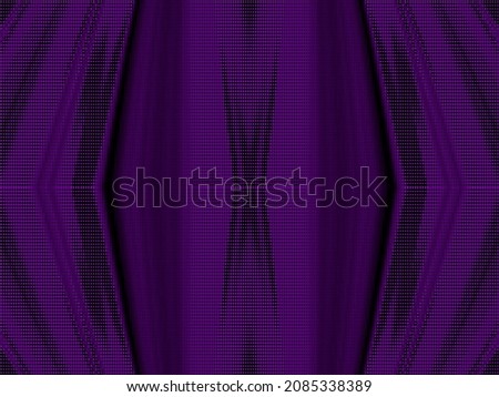 Pixeled style textured violet seamless pattern. Halftone gradient ornamental background. Stippled repeat backdrop with polka dots, circles, poins, dots, shadows. Abstract elegant repeated ornament.