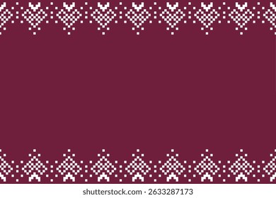 Quadro ou banner em branco inspirado em pixel com uma borda de padrão digital. Perfeito para convites, anúncios, designs digitais e modelos imprimíveis.