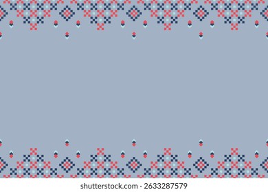 Pixel-inspired blank frame or banner with a digital pattern border. Perfect for invitations, announcements, digital designs, and printable templates.