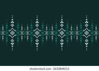 Pixel-inspired blank frame or banner with a digital pattern border. Perfect for invitations, announcements, digital designs, and printable templates.