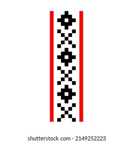 Pixelized pattern Vyshyvanka Traditional Ethnic Ukrainian Seamless Pattern slavic ornament