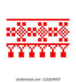 Pixelized pattern Vyshyvanka Traditional Ethnic Ukrainian Seamless Pattern slavic ornament