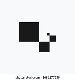 pixel,particle logo design template vector sign