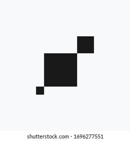 pixel,particle logo design template vector sign