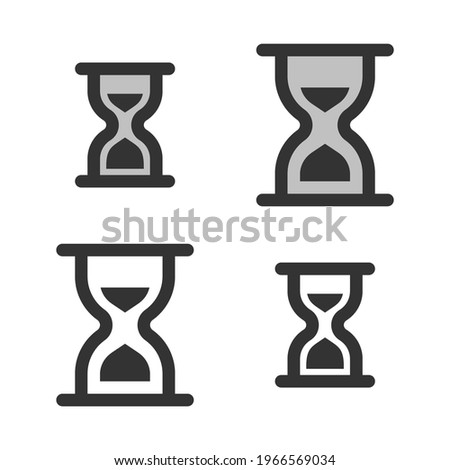 Pixel-perfect linear icon of hourglass built on two base grids of 32x32 and 24x24 pixels. The initial base line weight is 2 pixels. In two-color and one-color versions. Editable strokes