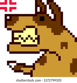 pixels art dog