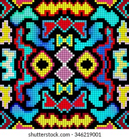 Vertical Traditional Native American Patterns Vector Stock Vector ...